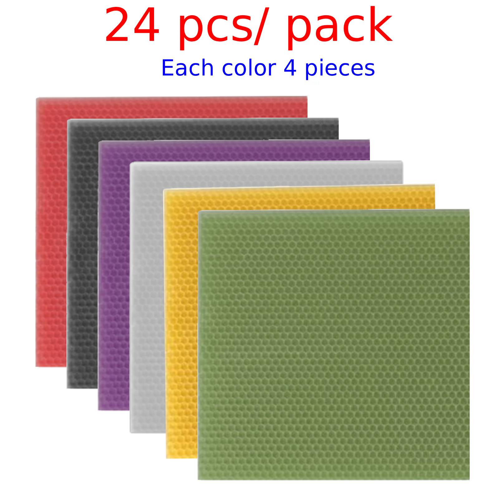 Beehive Frame Wax - 24 штуки цветных восковых листов в