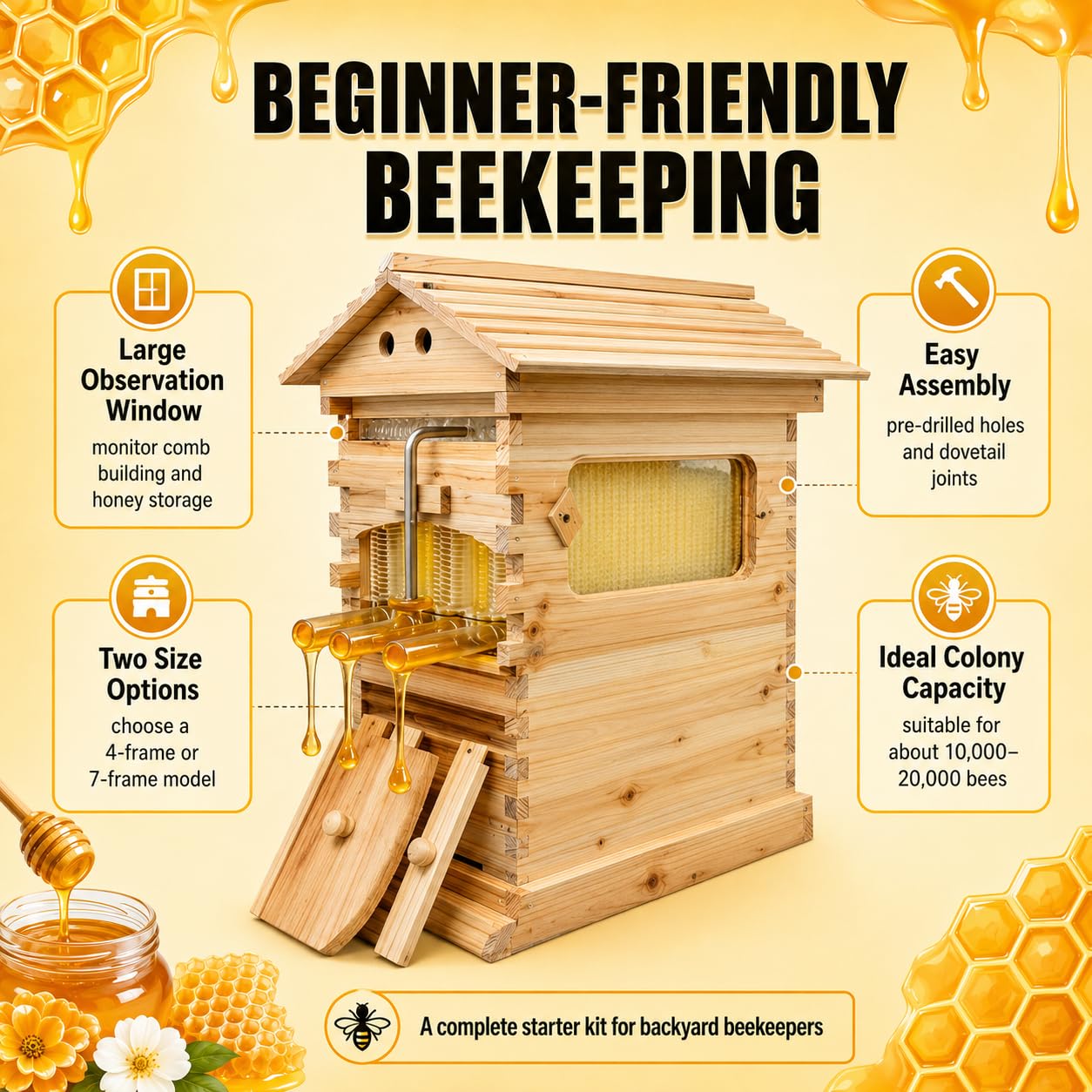 Двухфункциональный деревянный  – обзор и цена Beehive Frame Wax