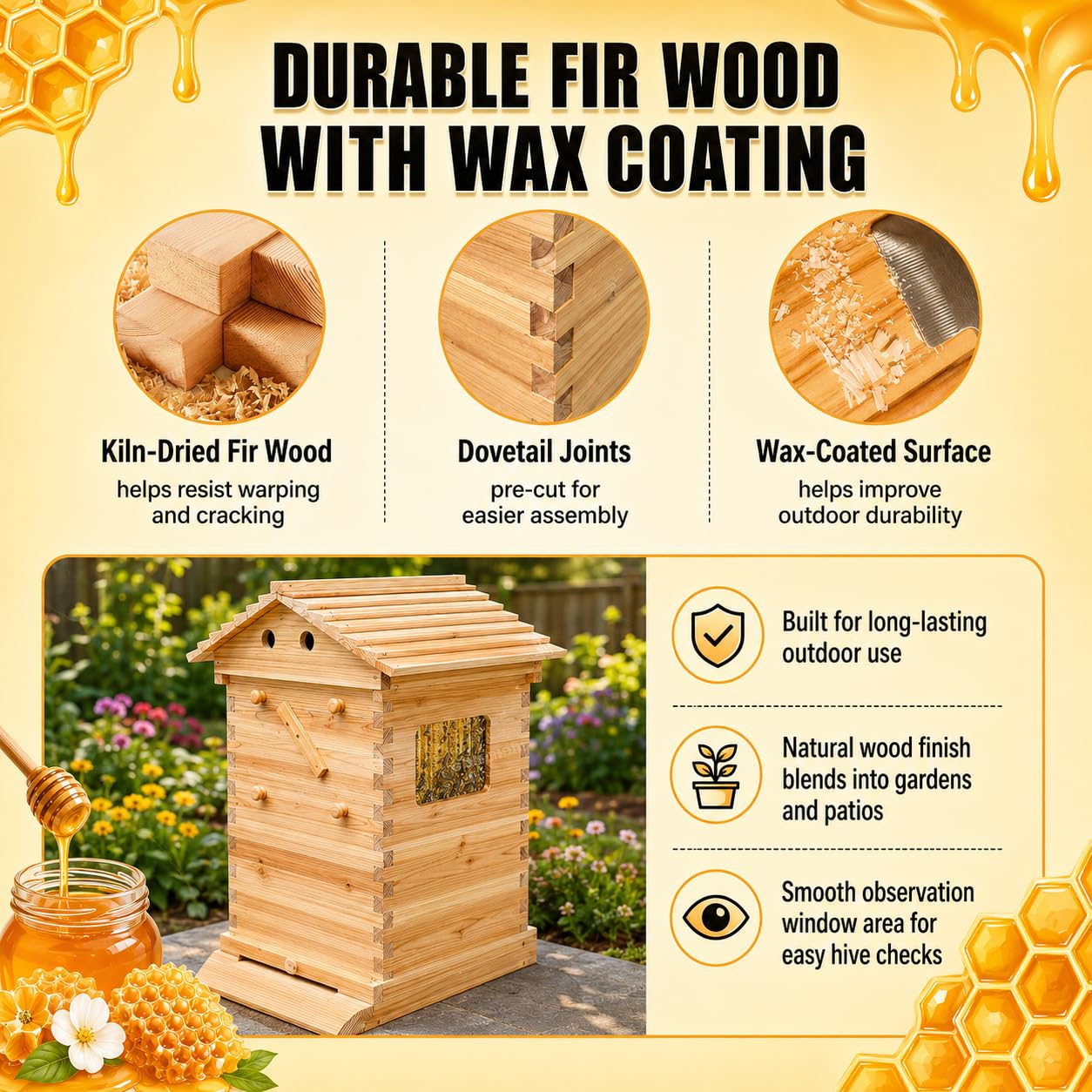 Двухфункциональный деревянный  – обзор и цена Beehive Frame Wax